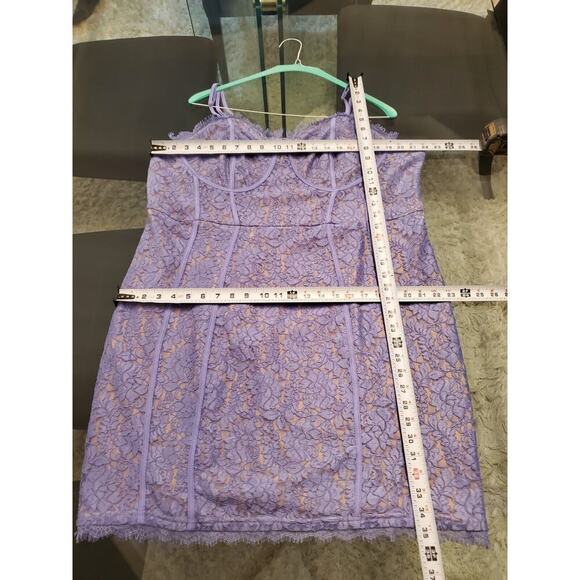 Cider Women's Purple Spaghetti Straps Sweetheart Neck Knee Length Dress Size 4XL - Picture 9 of 10